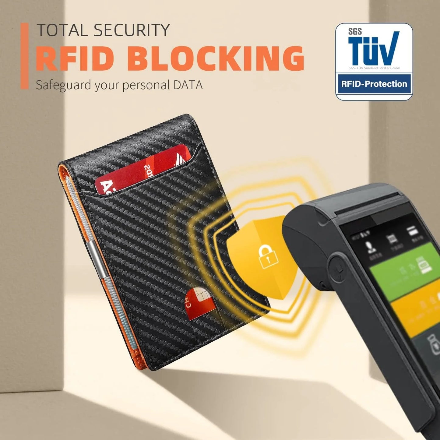 Sleek & Secure: Men's Genuine Leather RFID Blocking Slim Wallet with Money Clip - The Ultimate Minimalist Gift