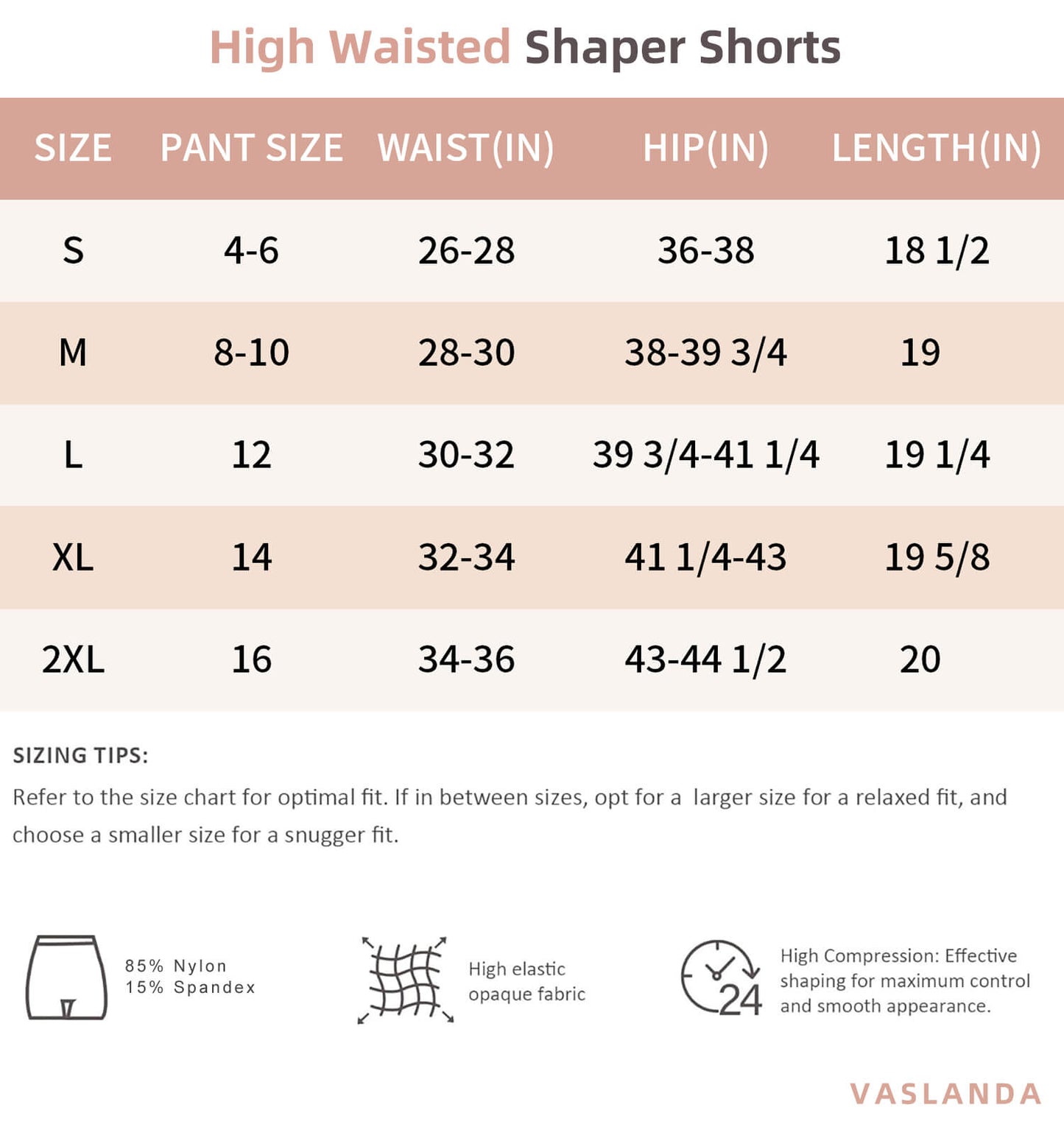 Achieve Flawless Curves with VASLANDA's 2-Pack High-Waisted Tummy Control Shapewear Shorts - Elevate Your Style Now!