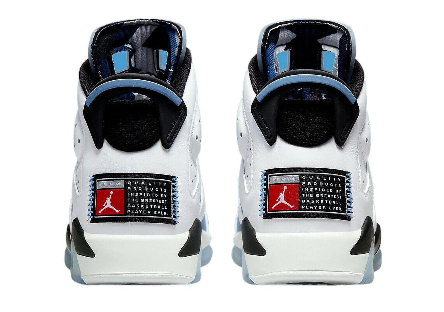 (GS) Air 6 Retro 'White / UNC University Blue' (2022) 384665-410