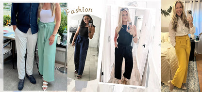 Elegant High-Waisted Wide Leg Lounge Pants for Women with Pockets - Adjustable Tie Knot Casual Trousers