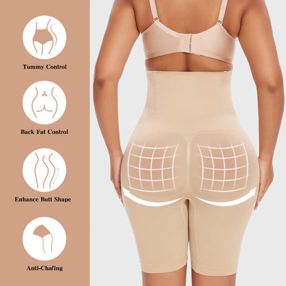 Achieve Flawless Curves with VASLANDA's 2-Pack High-Waisted Tummy Control Shapewear Shorts - Elevate Your Style Now!